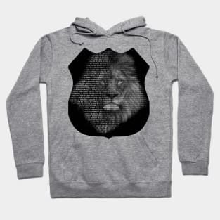 Beautiful fusion of text and lion face Hoodie